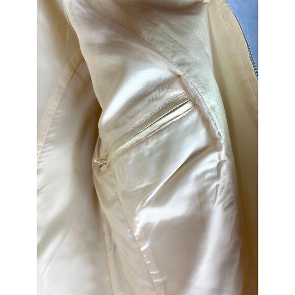 J Jill Jacket Yellow Coconut Cream Water Repellent Coat Women's Size X-Small - Picture 4 of 11